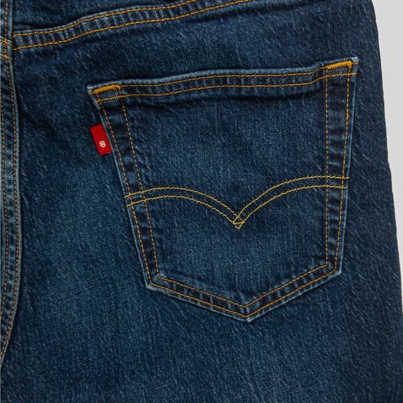 Levi’s 505 Regular Fit Straight Leg Jeans Men’s 31x34 Dark Wash Blue Workwear - Picture 11 of 13